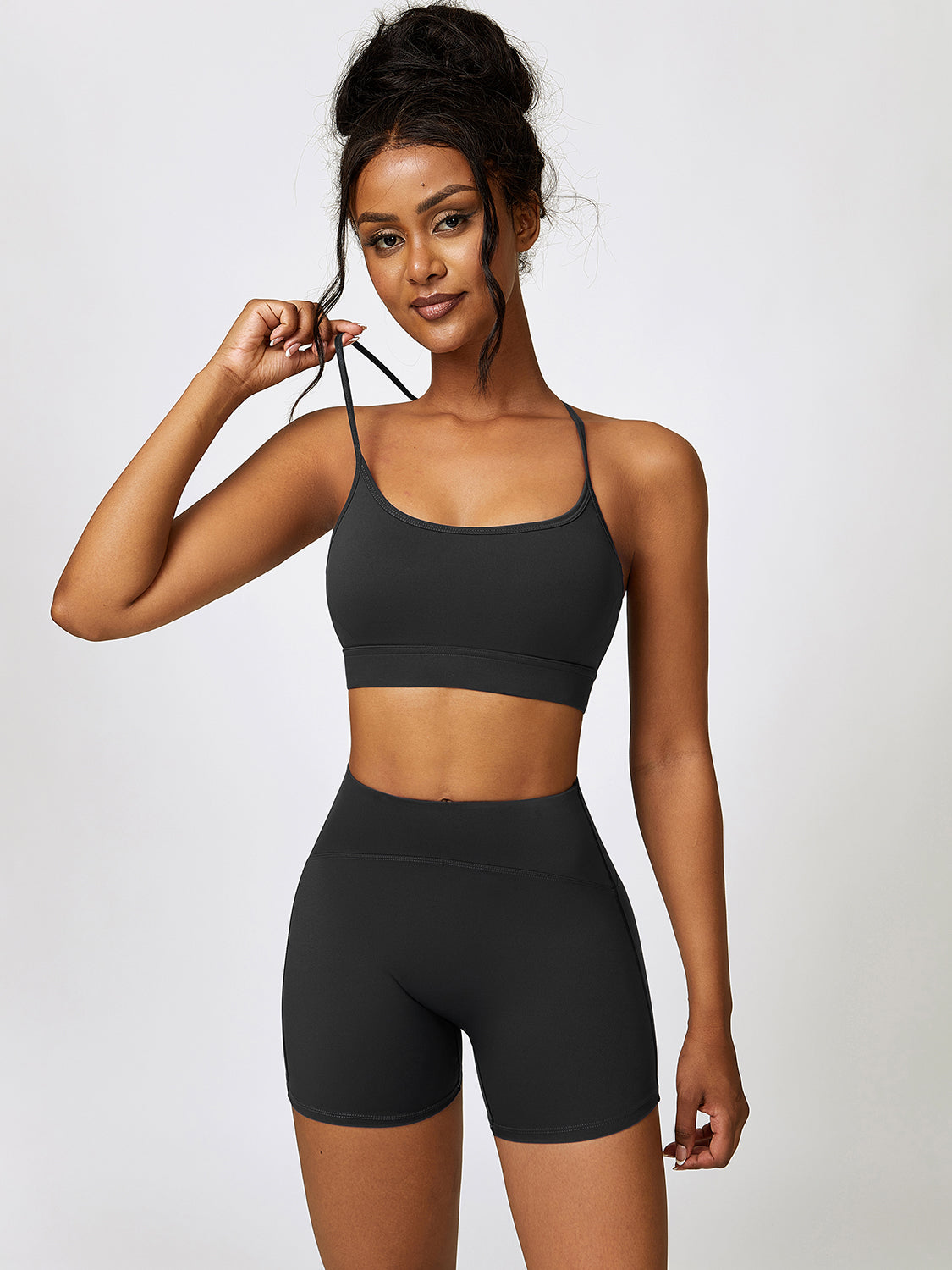 Gigi Sport Bra and Wide Waistband Shorts Set