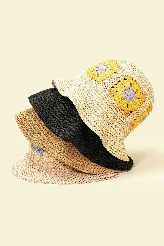 Crochet Granny Square Bucket Hat