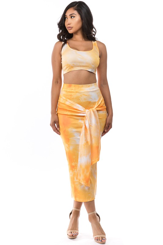 TIE DYE MARBLE SET YELLOW