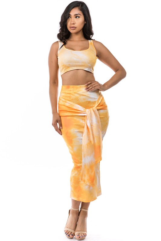 TIE DYE MARBLE SET YELLOW