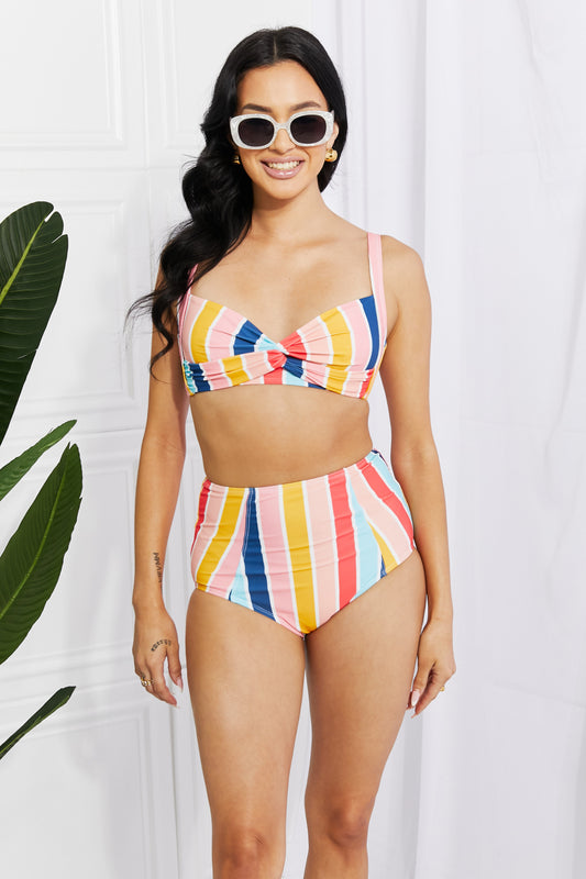 Take A Dip Twist High-Rise Bikini Stripe