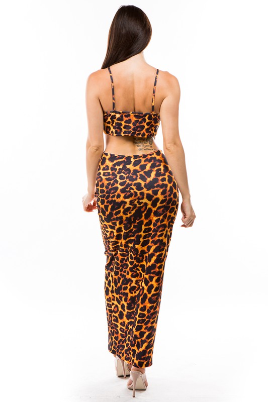 LEOPARD CUT OUT DRESS