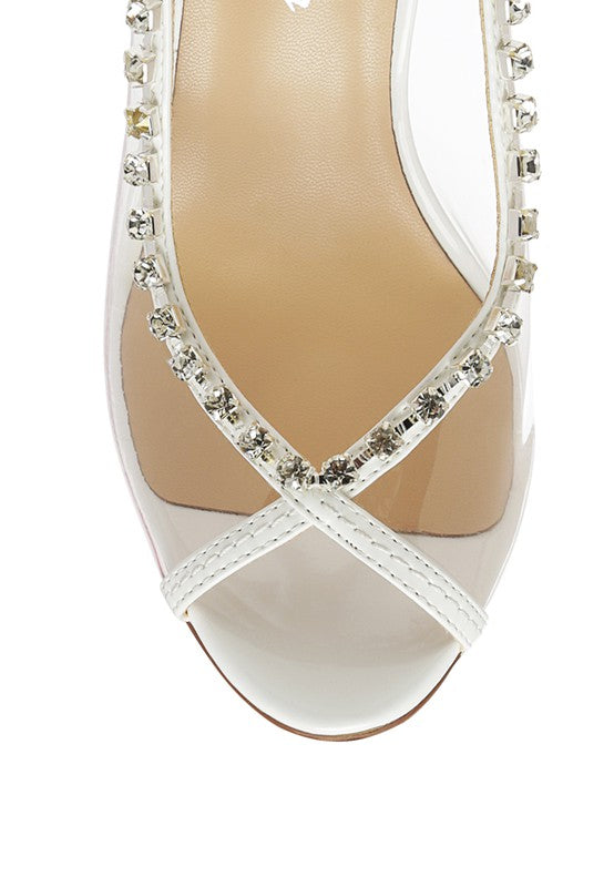 Camarine Clear Stiletto Sling-back