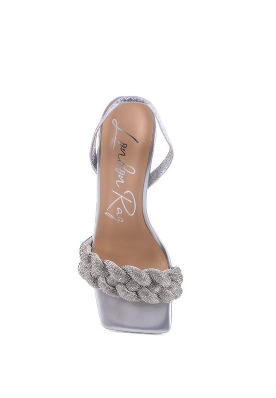 BRAIDED KITTEN HEEL