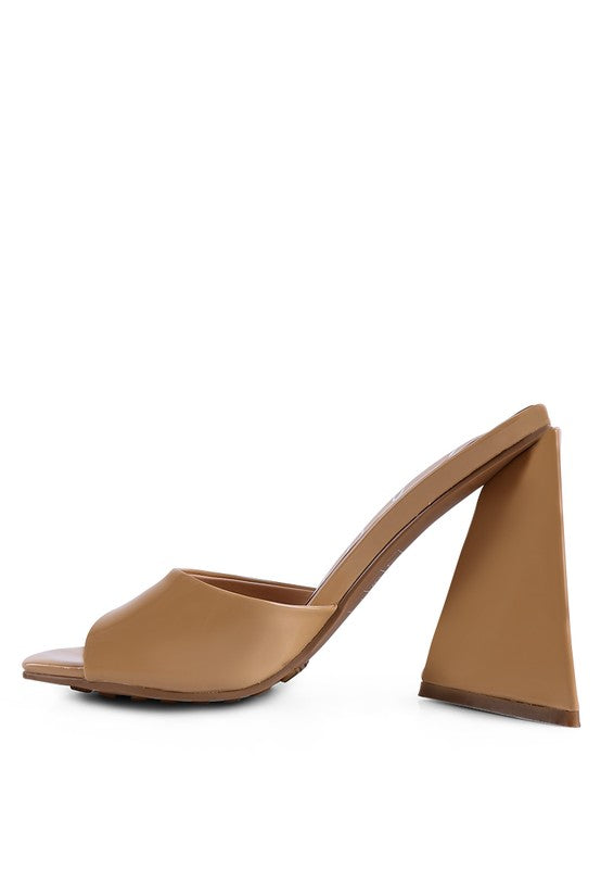 TRIANGULAR BLOCK HEEL SANDALS