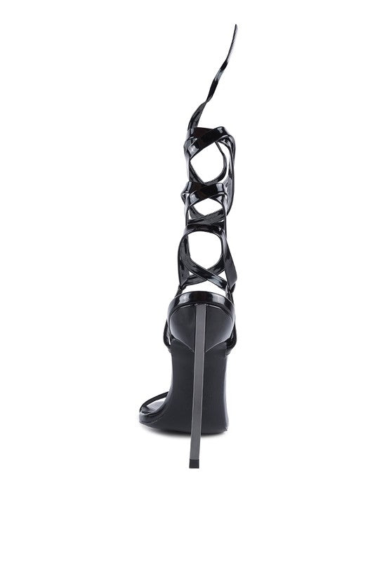 Stiletto Lace Up Sandal