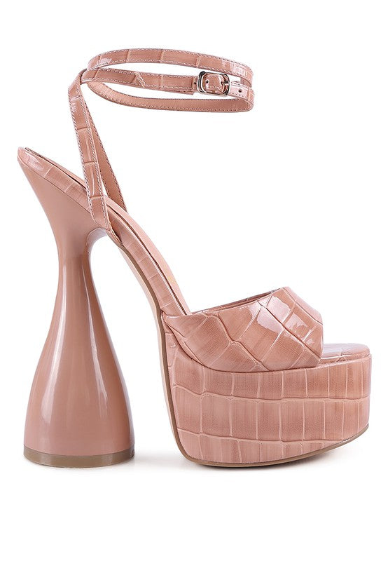 Drop Dead Croc Platform Sandal