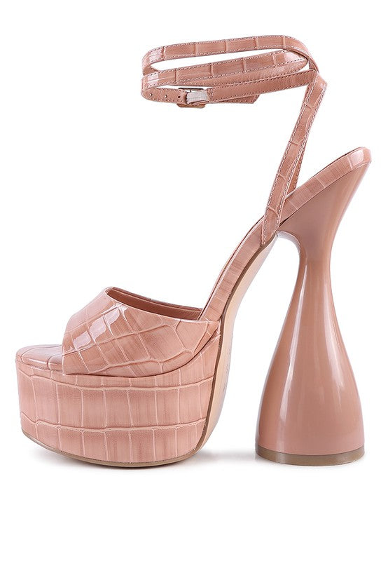 Drop Dead Croc Platform Sandal