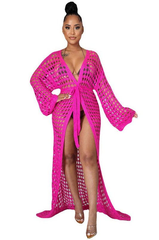 CROCHET COVER-UP KIMONO