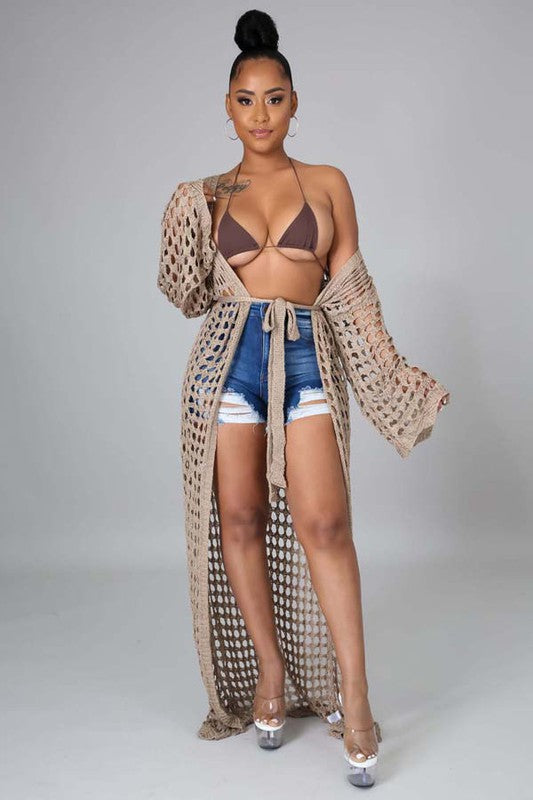 CROCHET COVER-UP KIMONO