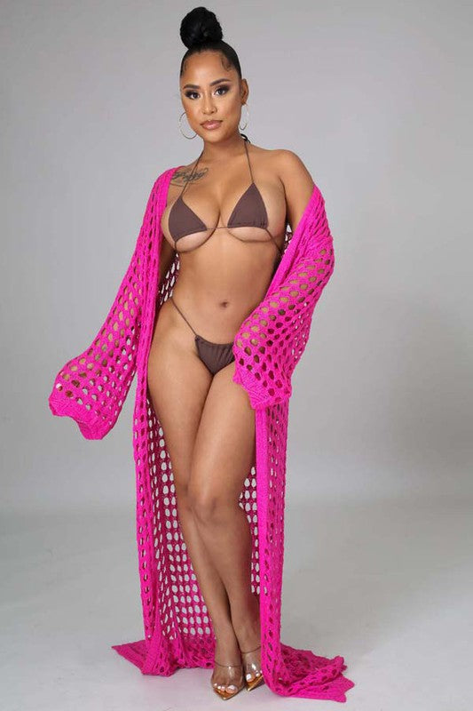 CROCHET COVER-UP KIMONO