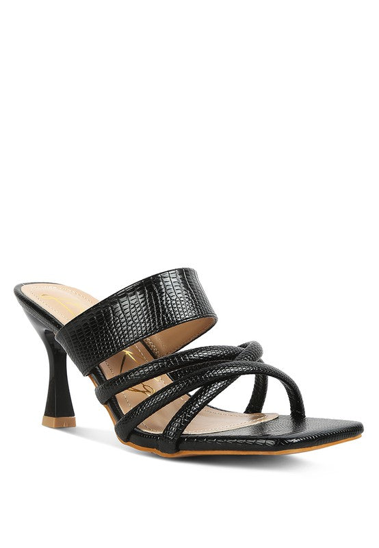 Criss Cross Strap Heel Sandsals