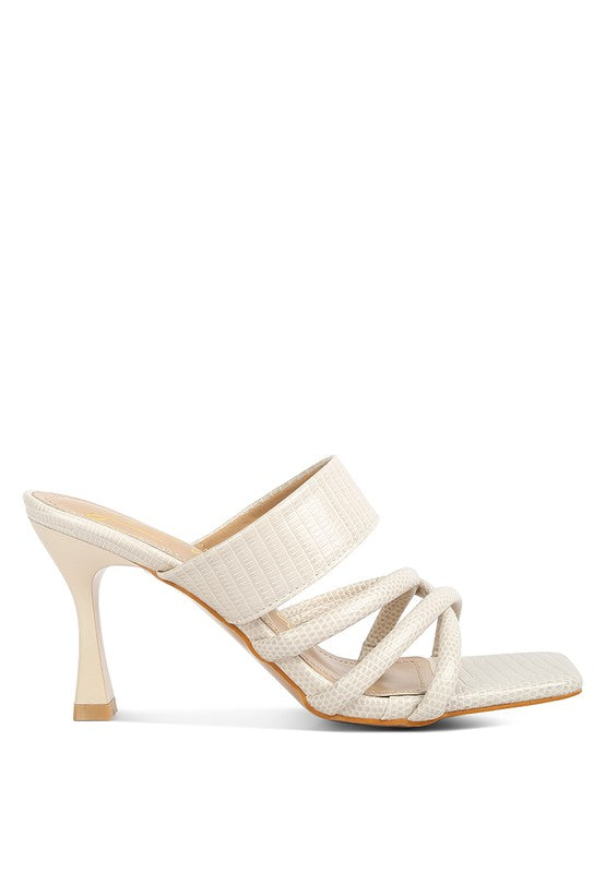 Criss Cross Strap Heel Sandsals