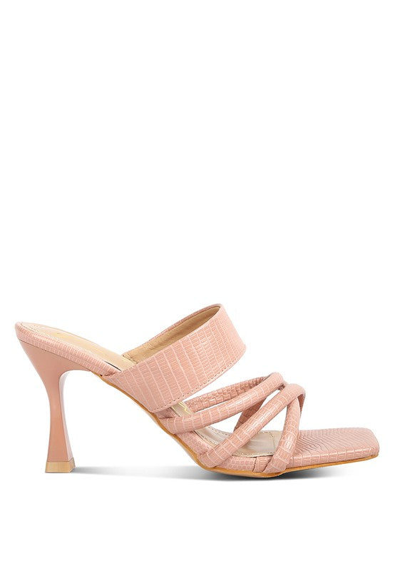 Criss Cross Strap Heel Sandsals