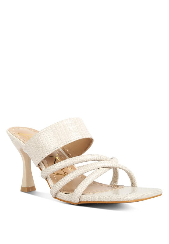 Criss Cross Strap Heel Sandsals