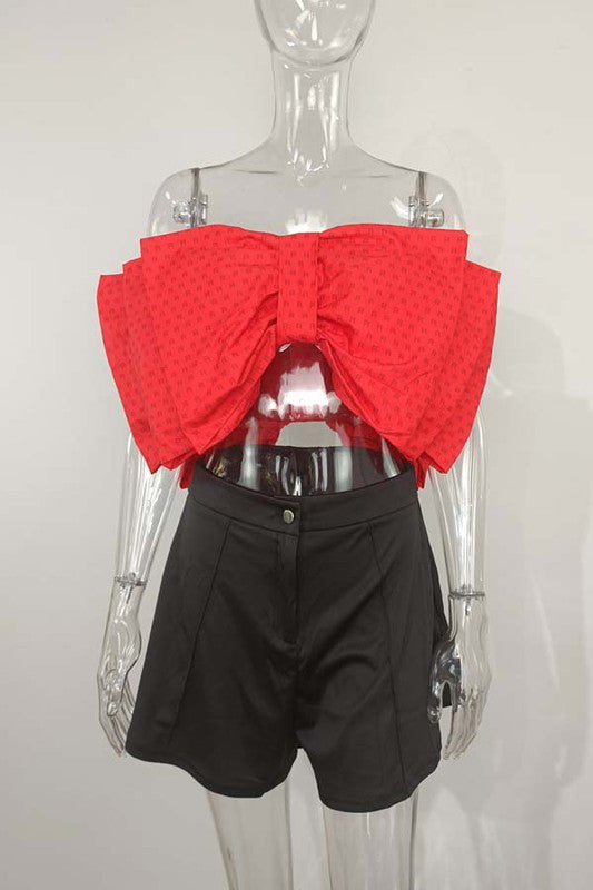 DOUBLE BOW-TIE TOP