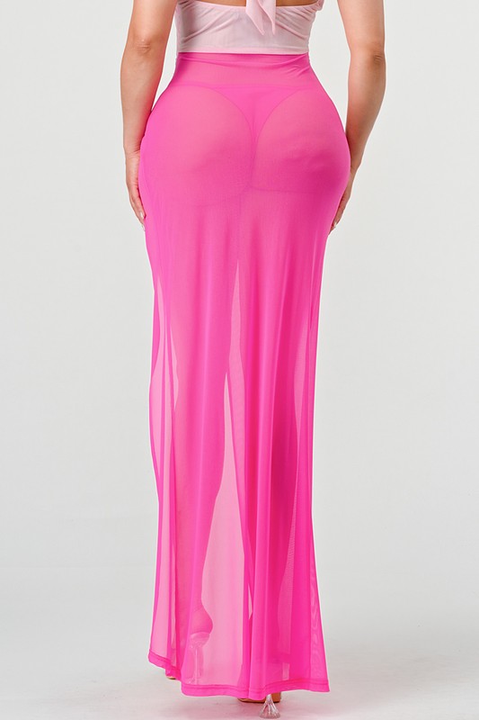 FLAMINGO HIGH SLIT DRESS