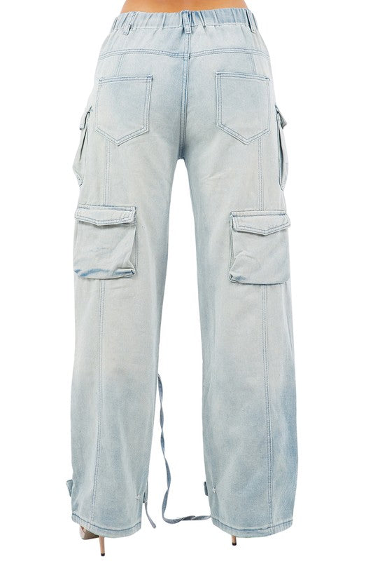 AIDEN CARGO STYLE DENIM PANTS