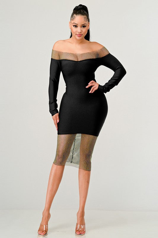 CLASSIC CHAIN LINK BANDAGE DRESS