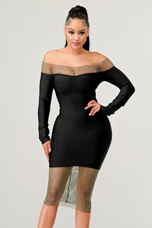 CLASSIC CHAIN LINK BANDAGE DRESS