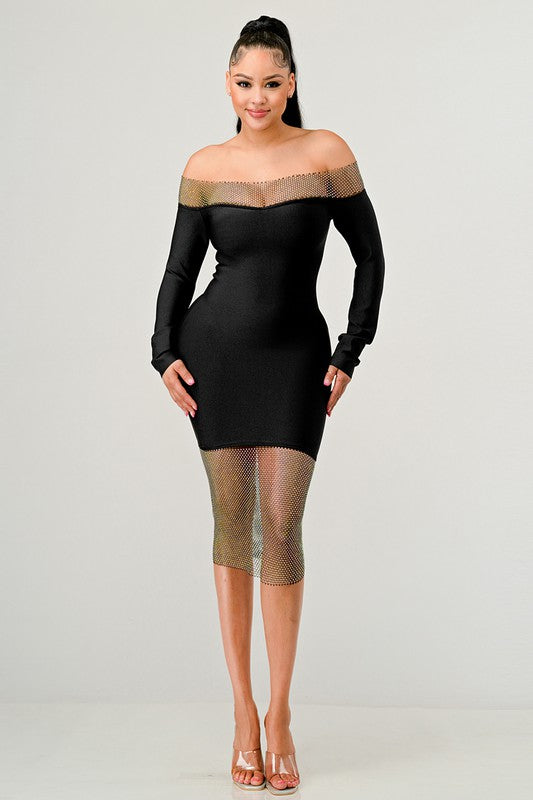 CLASSIC CHAIN LINK BANDAGE DRESS