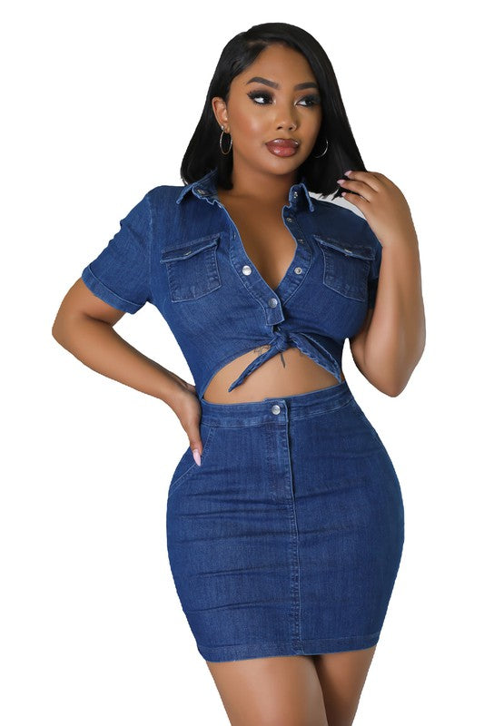 ANGEL DENIM DRESS