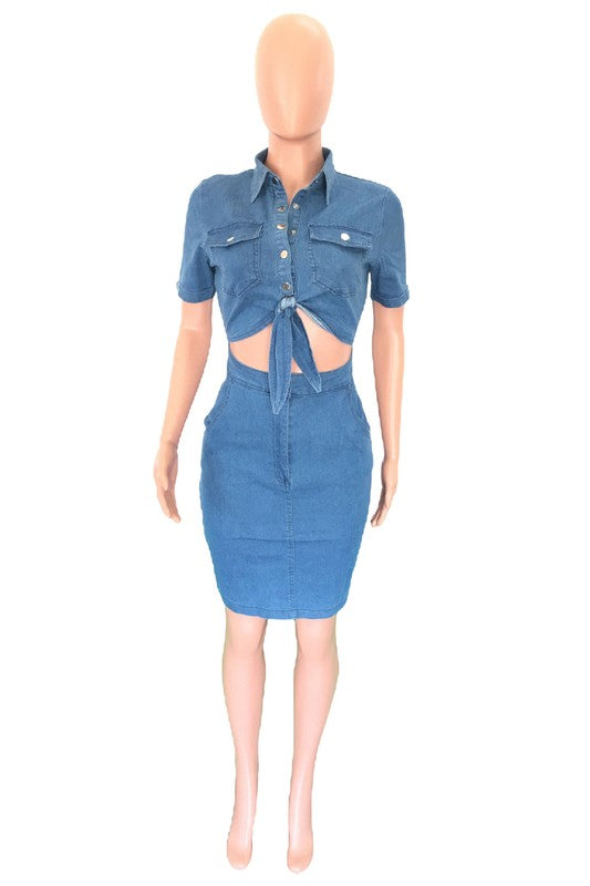 ANGEL DENIM DRESS