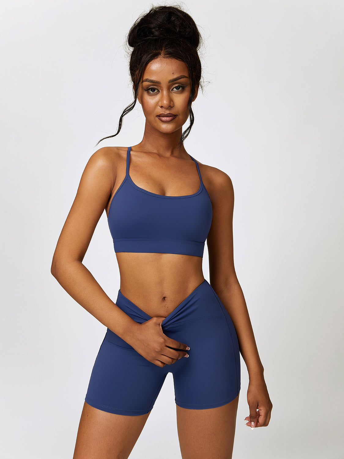 Gigi Sport Bra and Wide Waistband Shorts Set