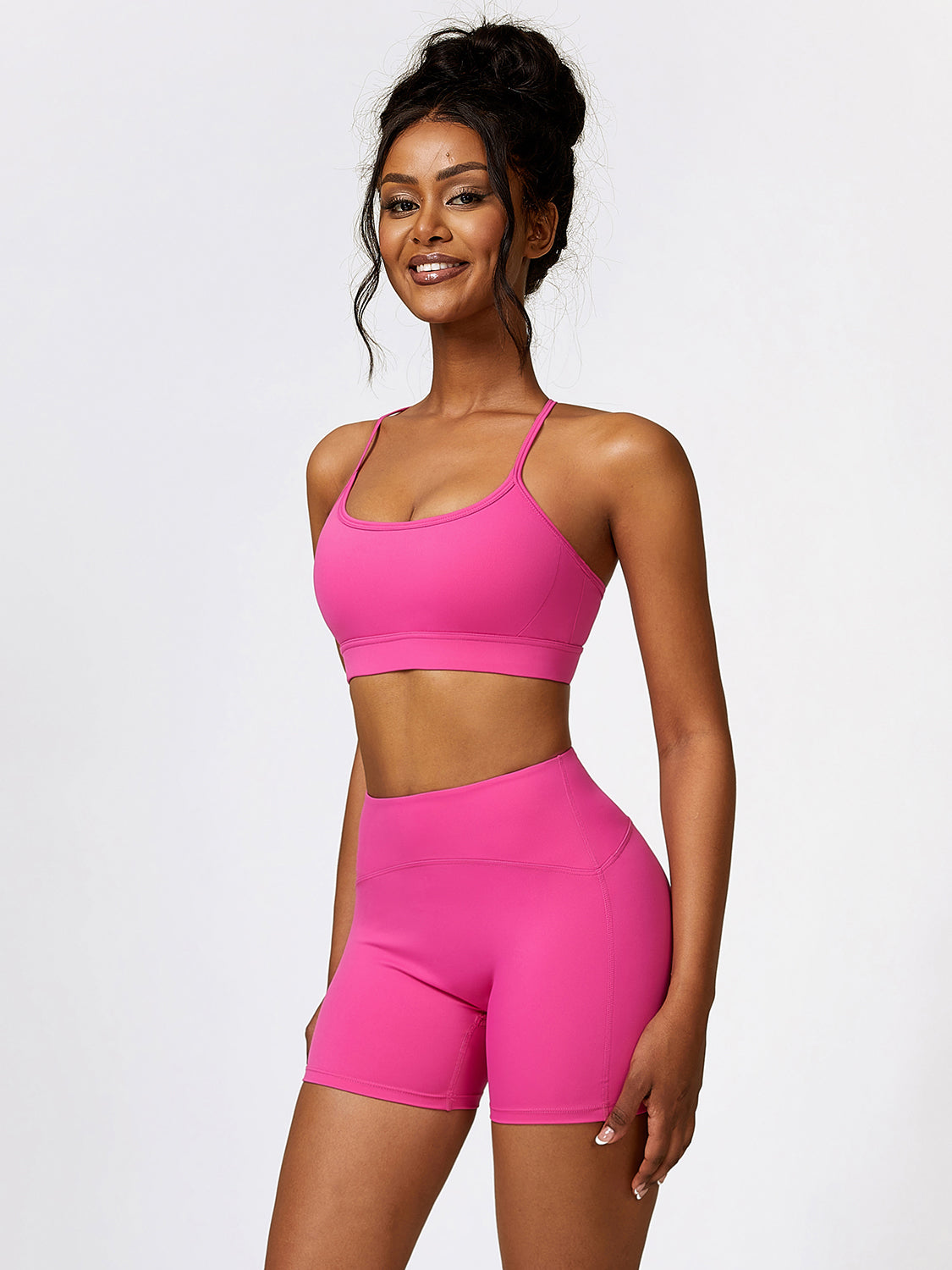 Gigi Sport Bra and Wide Waistband Shorts Set