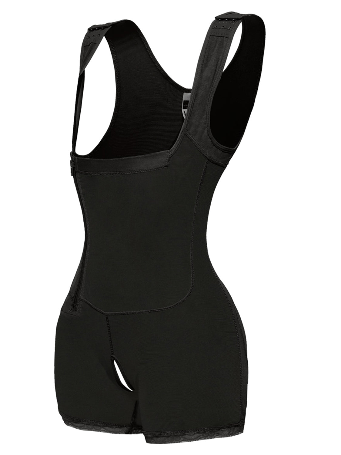 Side Zip Up Wide Strap Shapewear