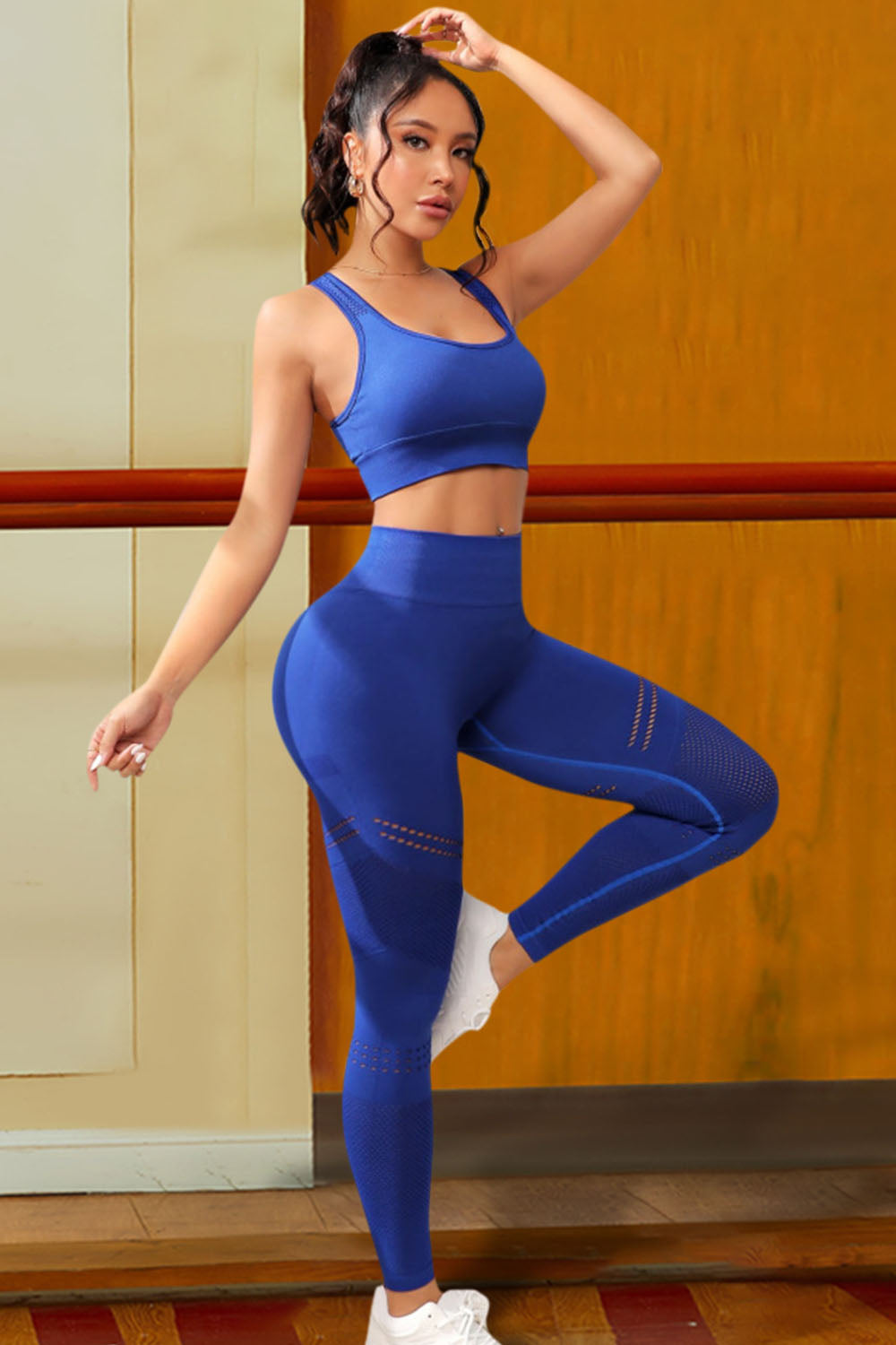 Daphene Sports Tank and Leggings Set