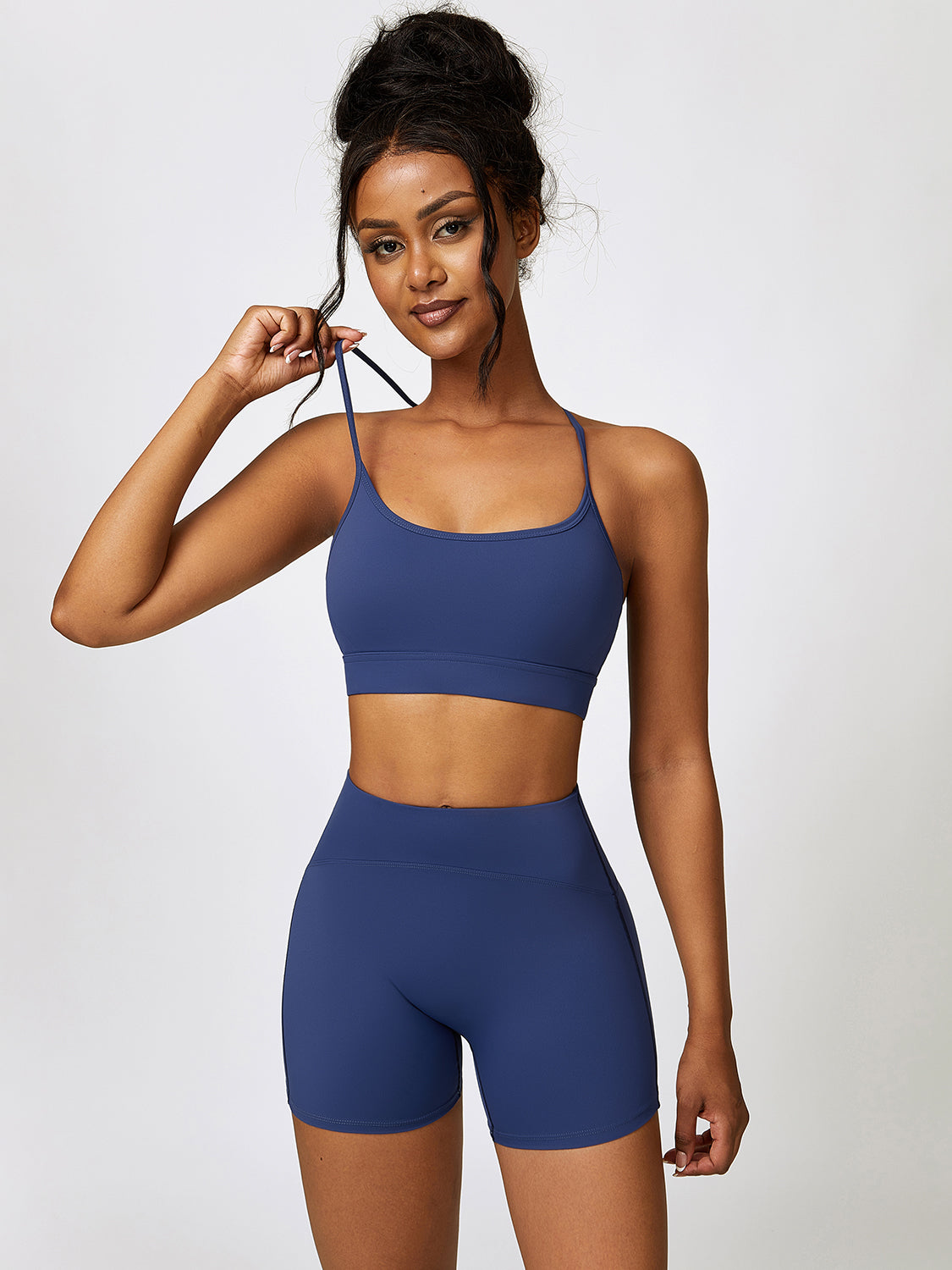 Gigi Sport Bra and Wide Waistband Shorts Set