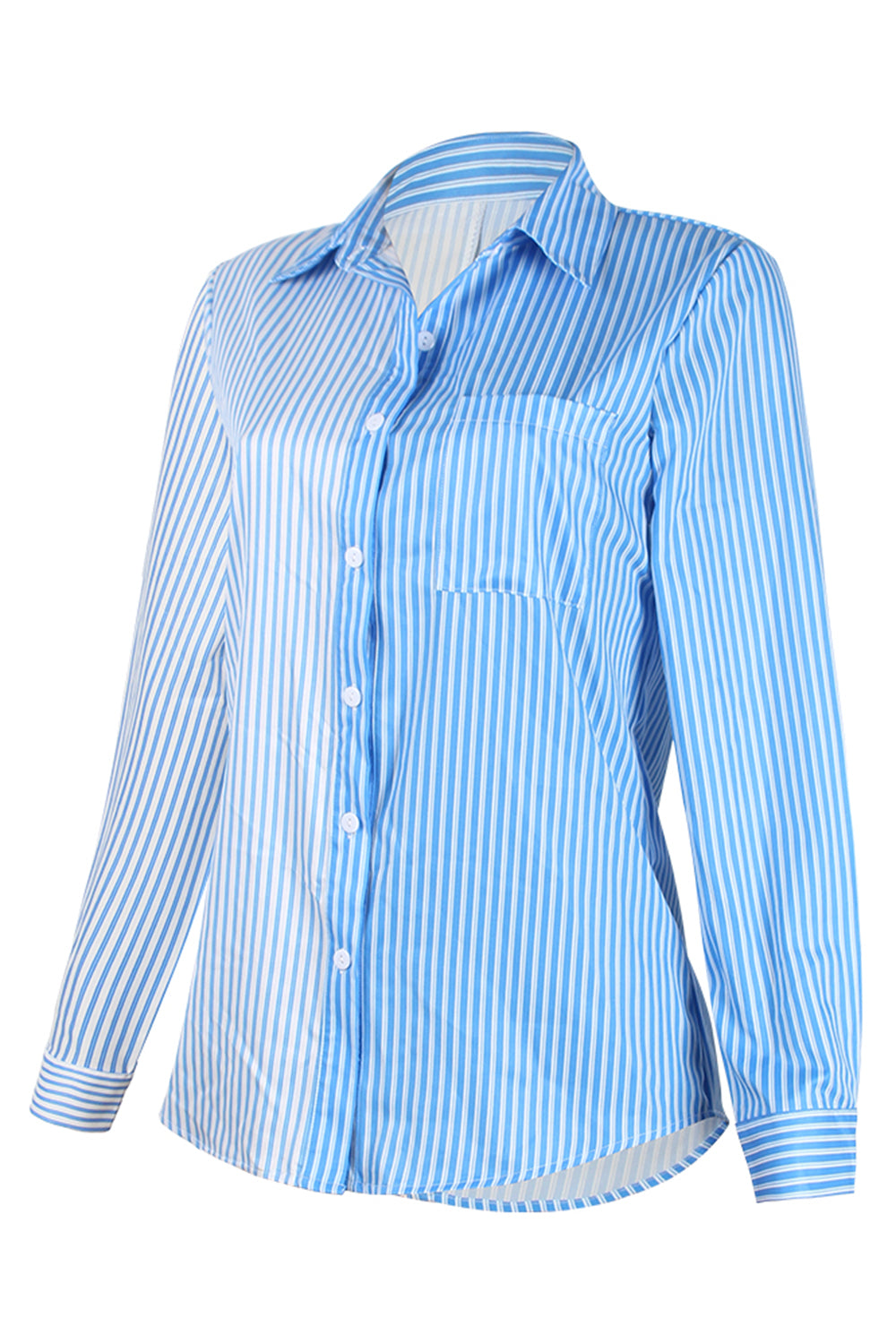 Striped Button Up Long Sleeve Shirt