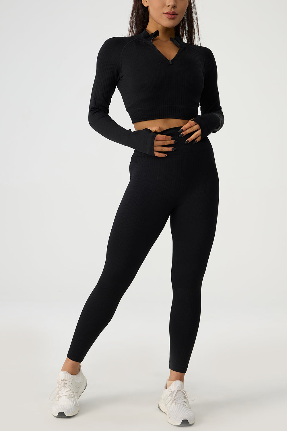 Sleeve Top and High Waist Leggings Active Set