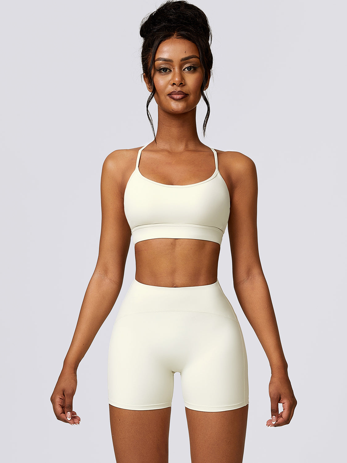 Gigi Sport Bra and Wide Waistband Shorts Set